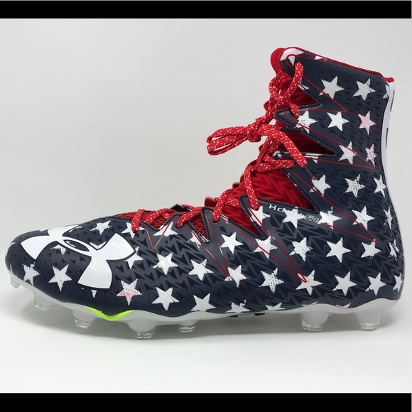 Under Armour Stars & Stripes Football Cleats Sz 16 - Picture 5 of 8